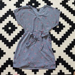 Striped Floral Mini Dress